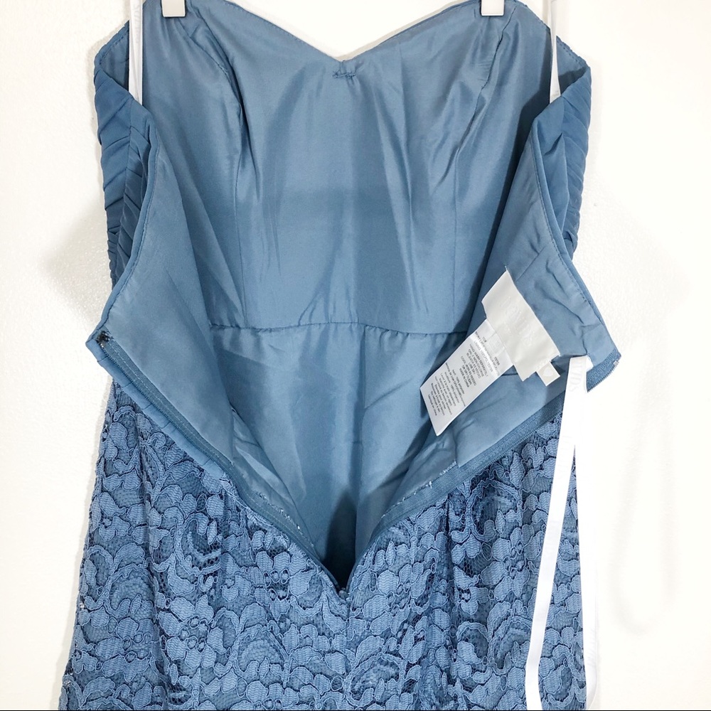 David’s Bridal bridesmaid dress in Steel Blue 10 - Picture 6 of 11
